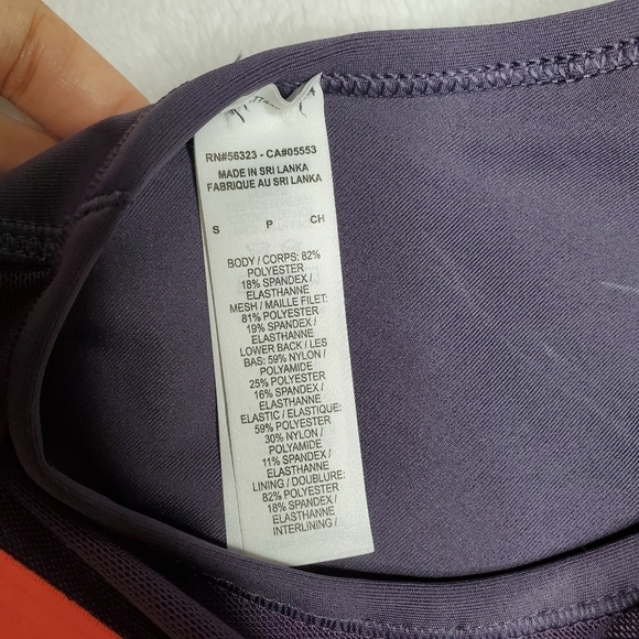 Nike Purple Swoosh Logo Mesh Medium Support Racerback Sports Bra - Picture 7 of 7